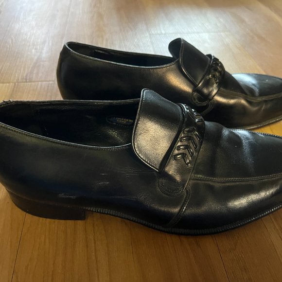 The Florsheim Shoe - Men's Black Leather Loafers - Size 7 - Picture 1 of 8